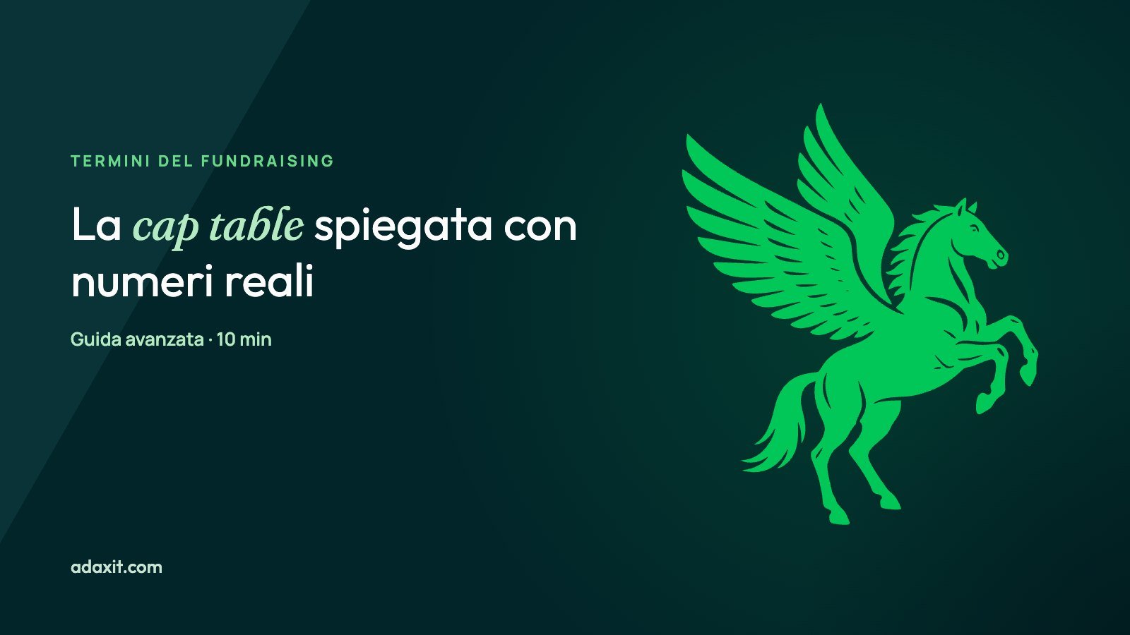 Cap table spiegata: come costruirla, con un esempio numerico