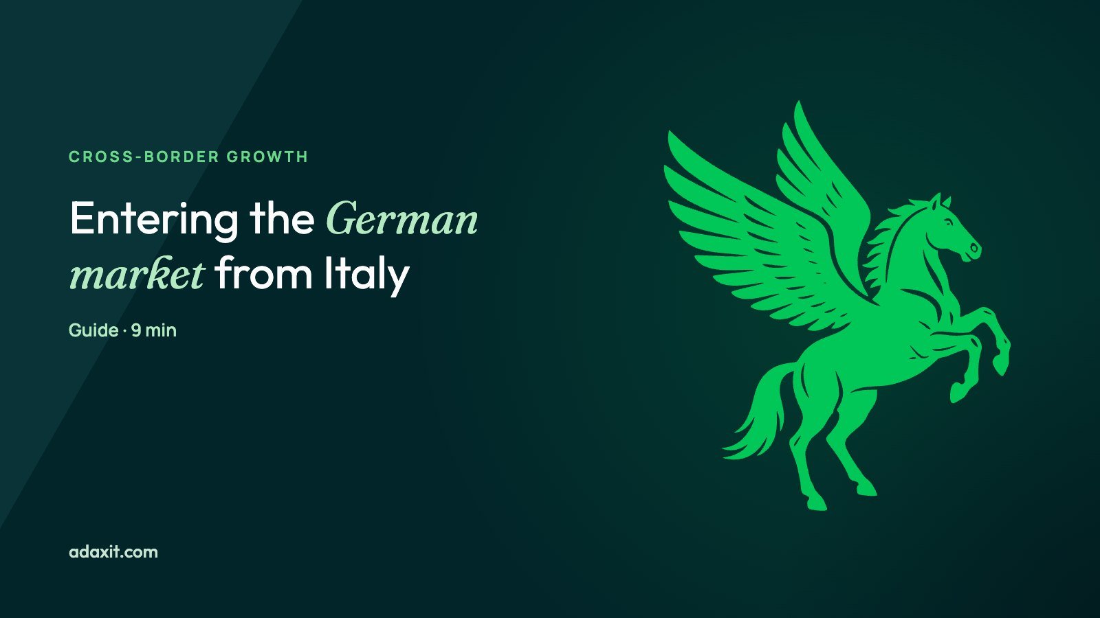 Entering the German market from Italy: routes, VAT, first steps