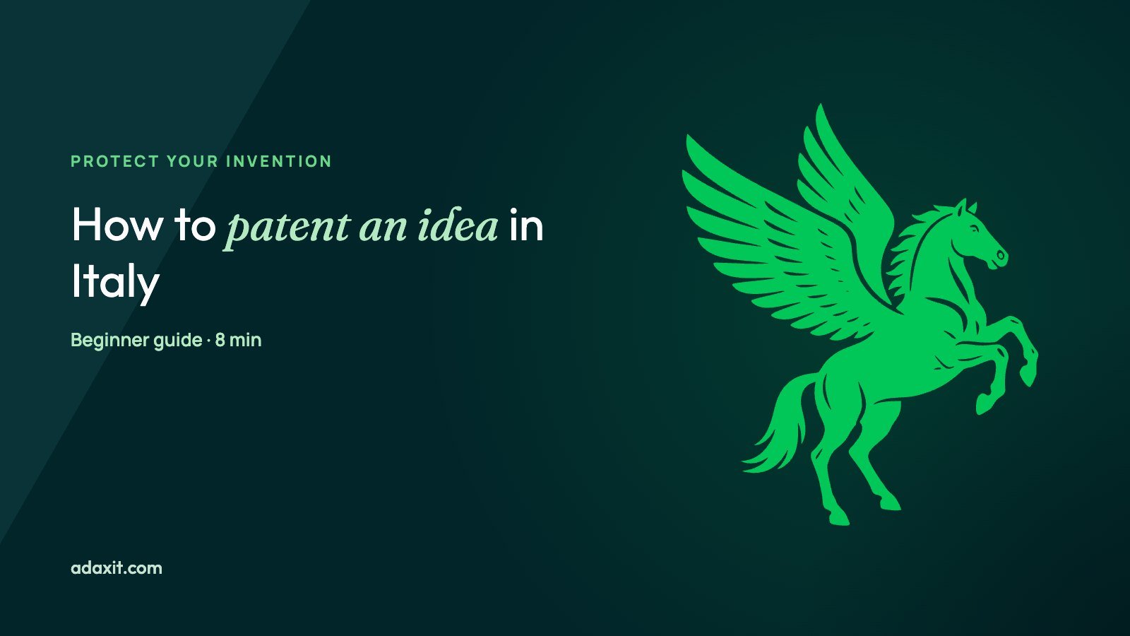 How to patent an idea in Italy: steps, costs and limits