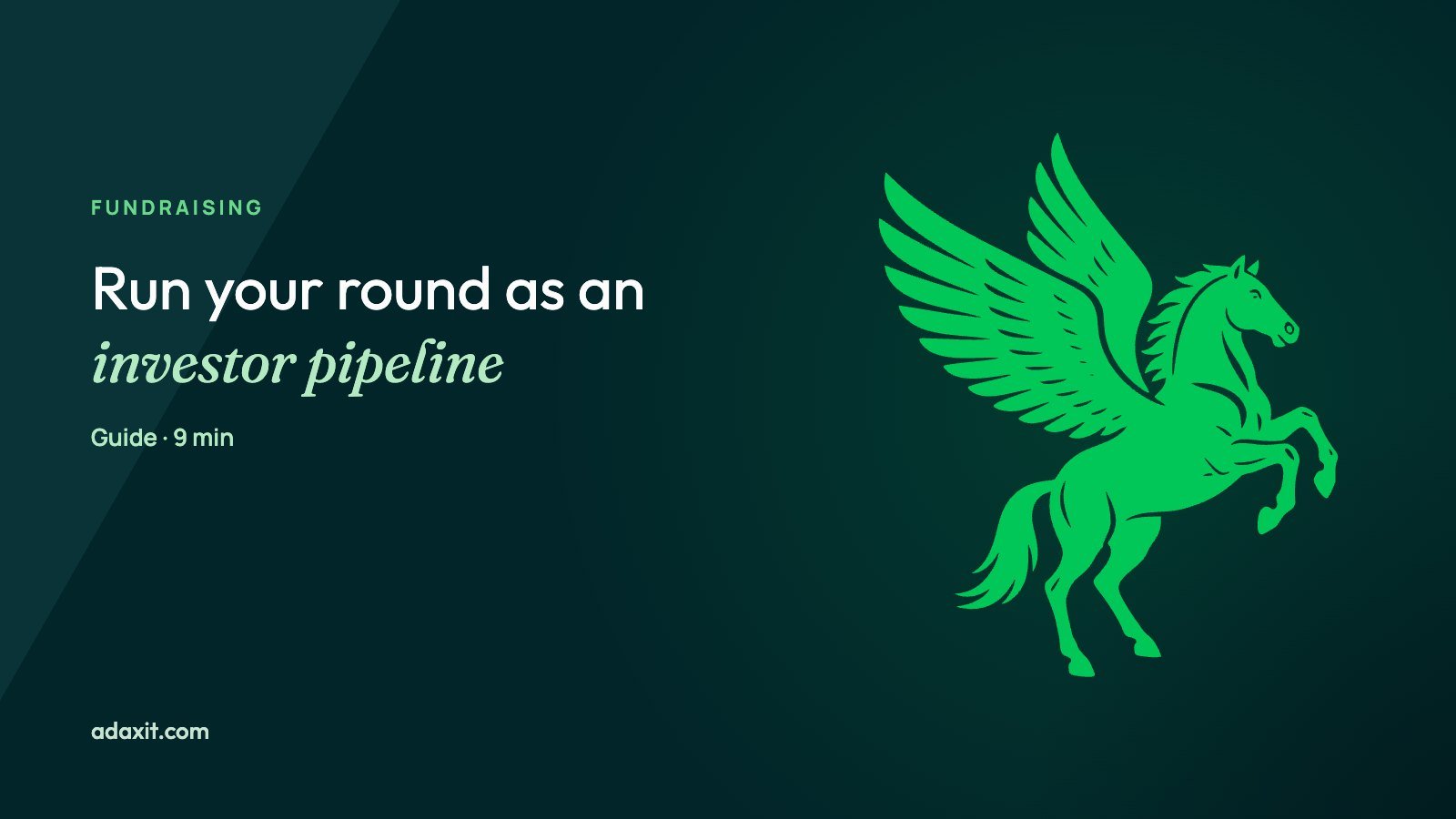 Investor pipeline: run your fundraise like a sales funnel